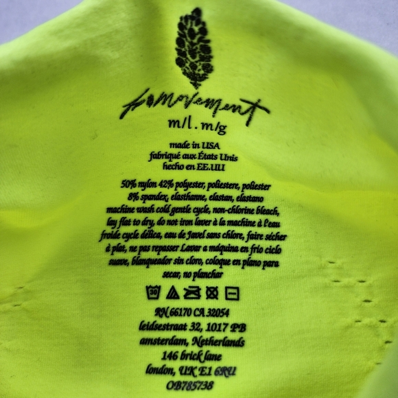 Free People Movement M/L Good Karma High-Neck Top Highlighter NWOT Athleisure - Picture 10 of 12